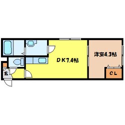 東区役所前駅 徒歩7分 2階の物件間取画像